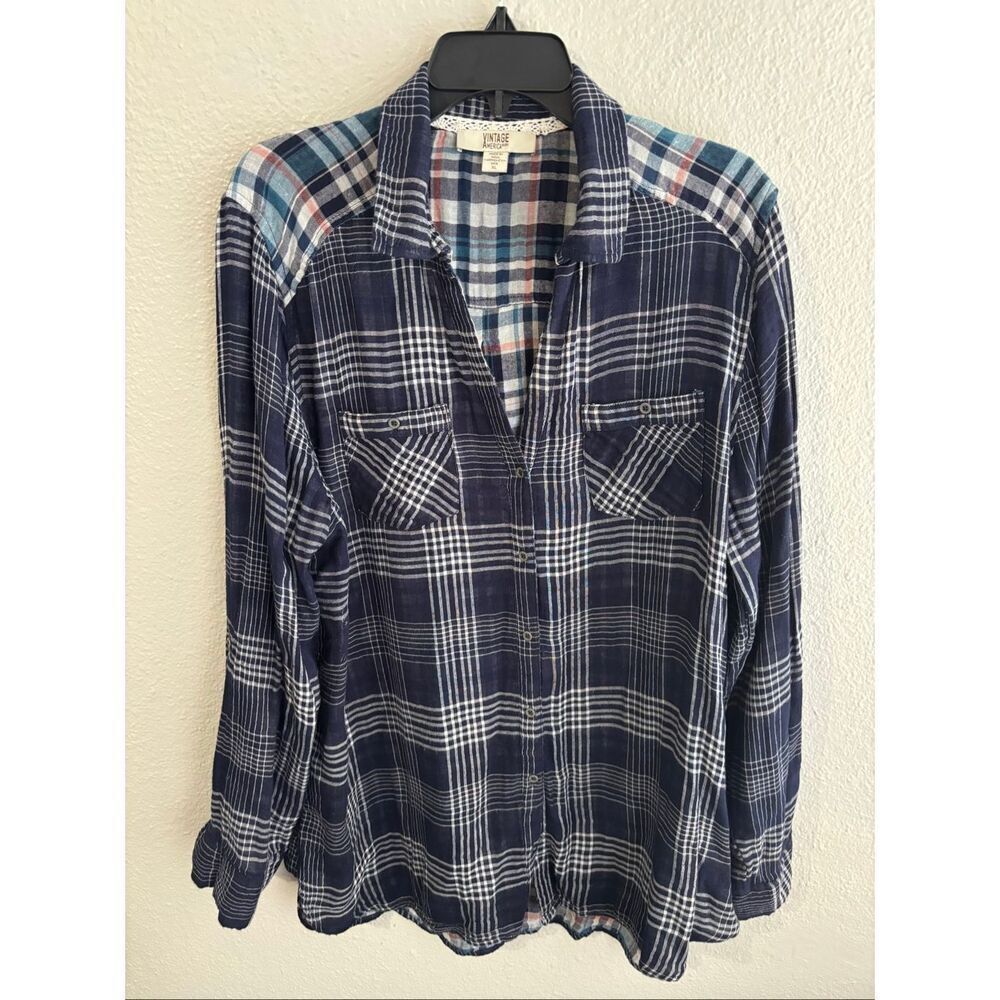 ❤️Vintage America Oversize Plaid Flannel Shirt
